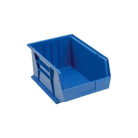 Quantum Storage Systems Hang & Stack Storage Bin, Plastic, Blue, 4 PK QUS255BL